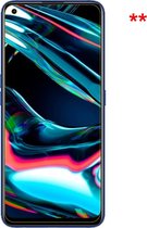 dipos I 2x Pantserfolie mat compatibel met Oppo Realme 7 Pro Beschermfolie 9H screen-protector (expres kleiner dan het glas omdat het gebogen is)