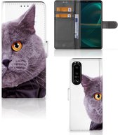 Telefoonhoesje Sony Xperia 5III Flipcover Case Kat