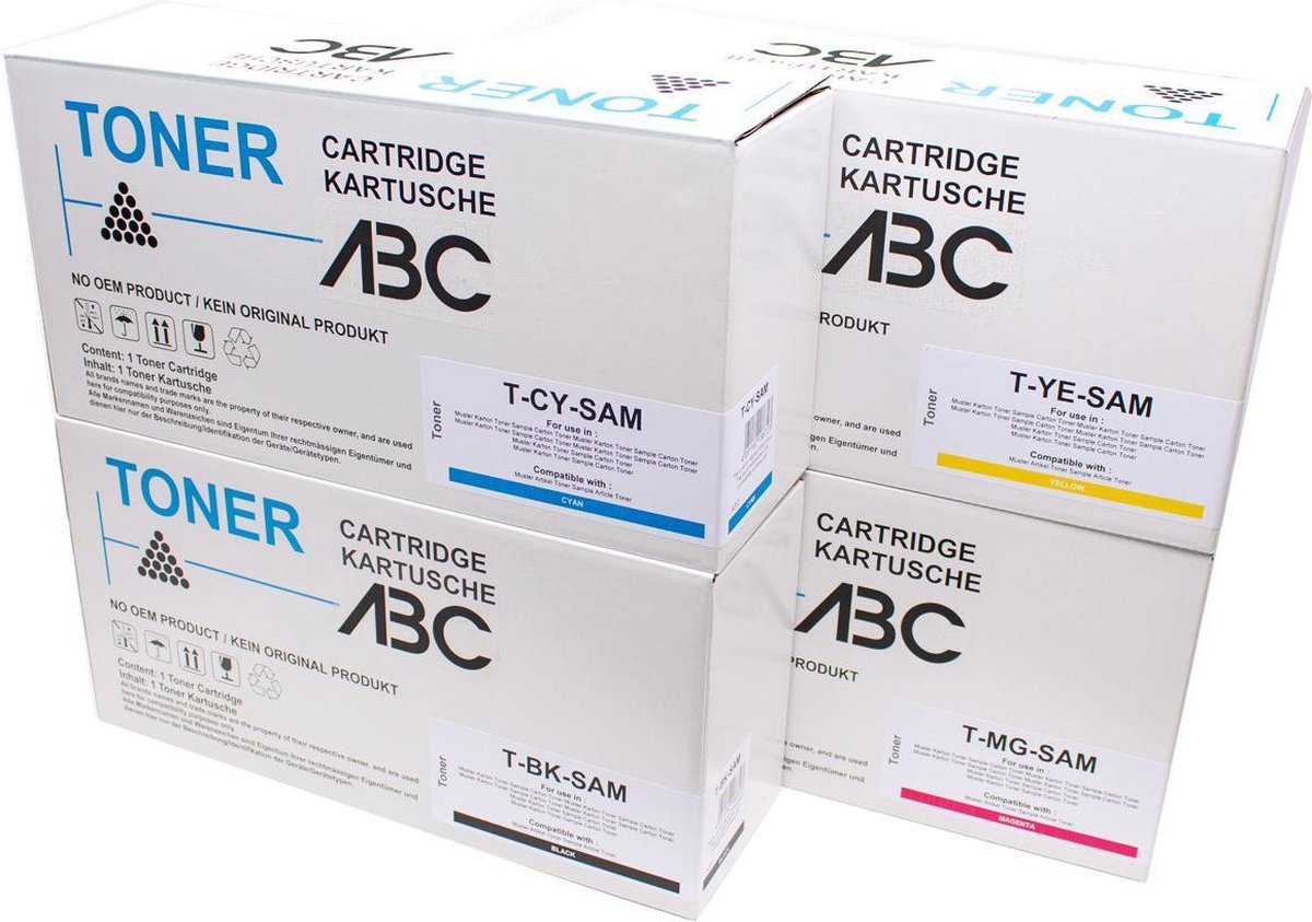 Pack De 4 Tóners Compatibles Para Impresora DELL C1660, C1660W, C1660WN | Alta Capacidad | Negro Y Color