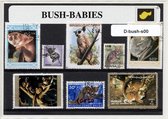 Bush babies – Luxe postzegel pakket (A6 formaat) : collectie van verschillende postzegels van bush babies – kan als ansichtkaart in een A6  envelop - authentiek cadeau - kado - kaart - galago's - nachtdieren - afrika - lorie's - potto