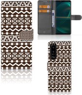 Bookcase Sony Xperia 5III Hoesje Aztec Brown