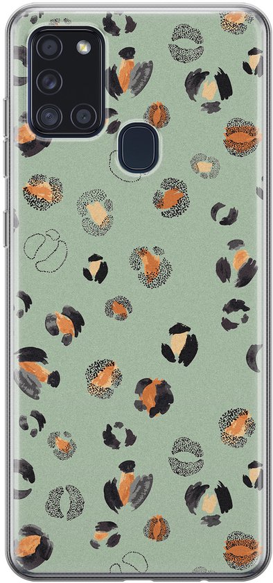 Coque Samsung A21s - Bébé leo | Coque Samsung Galaxy A21s | Étui en Siliconen TPU | Couverture arrière transparente