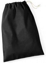 Westford Mill Cotton Stuff Bag WM115 - Black - S (25 x 30 cm)