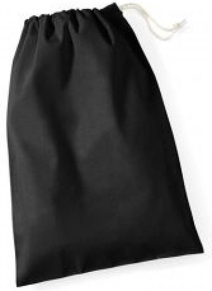 Westford Mill Cotton Stuff Bag WM115 - Black - S (25 x 30 cm)