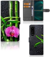 Wallet Book Case Sony Xperia 5III Hoesje Orchidee