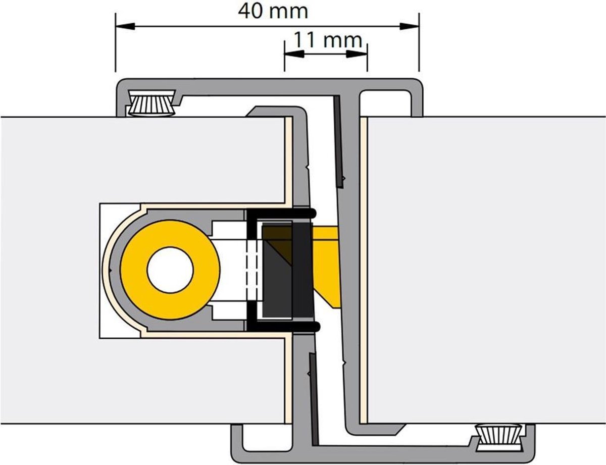 Alprokon Deurnaald P-F 19-1 40/2450mm links