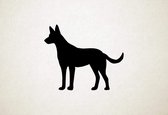 Carolina Dog - Dingo - Silhouette hond - M - 60x72cm - Zwart - wanddecoratie