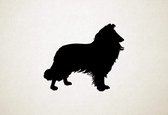 Collie - Silhouette hond - S - 45x53cm - Zwart - wanddecoratie
