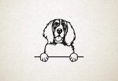 Engelse springerspaniel - hond met pootjes - M - 60x68cm - Zwart - wanddecoratie