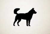 Koreaanse jindohond - Silhouette hond - S - 44x56cm - Zwart - wanddecoratie