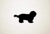 Maltese Shih Tzu - Maishi - Silhouette hond - S - 29x55cm - Zwart - wanddecoratie