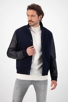 Goosecraft Jas Gc Woodstock Bomber 102152009 Wool With Leather Midnight Mannen Maat - L