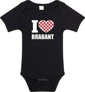 I love Brabant baby rompertje zwart jongens en meisjes - Kraamcadeau - Babykleding - Brabant provincie romper 92 (18-24 maanden)