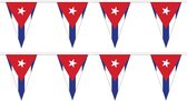 2x stuks polyester vlaggenlijn Cuba 5 meter - Landen thema feestartikelen/versiering