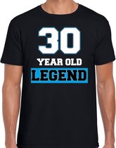30 legend verjaardag t-shirt zwart - heren - dertig jaar cadeau shirt M