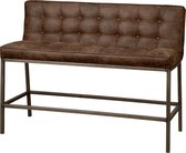 Bankje - vasco barbench 130 - fabric amazon 8 brown - metaal - 130x58x100