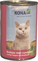 Konacorn Brokjes Met Rundvlees | 410 gr Kattenvoer