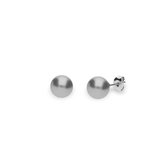 Spark Classic Pearl Studs Zilveren Oorstekers met Grijze Parel