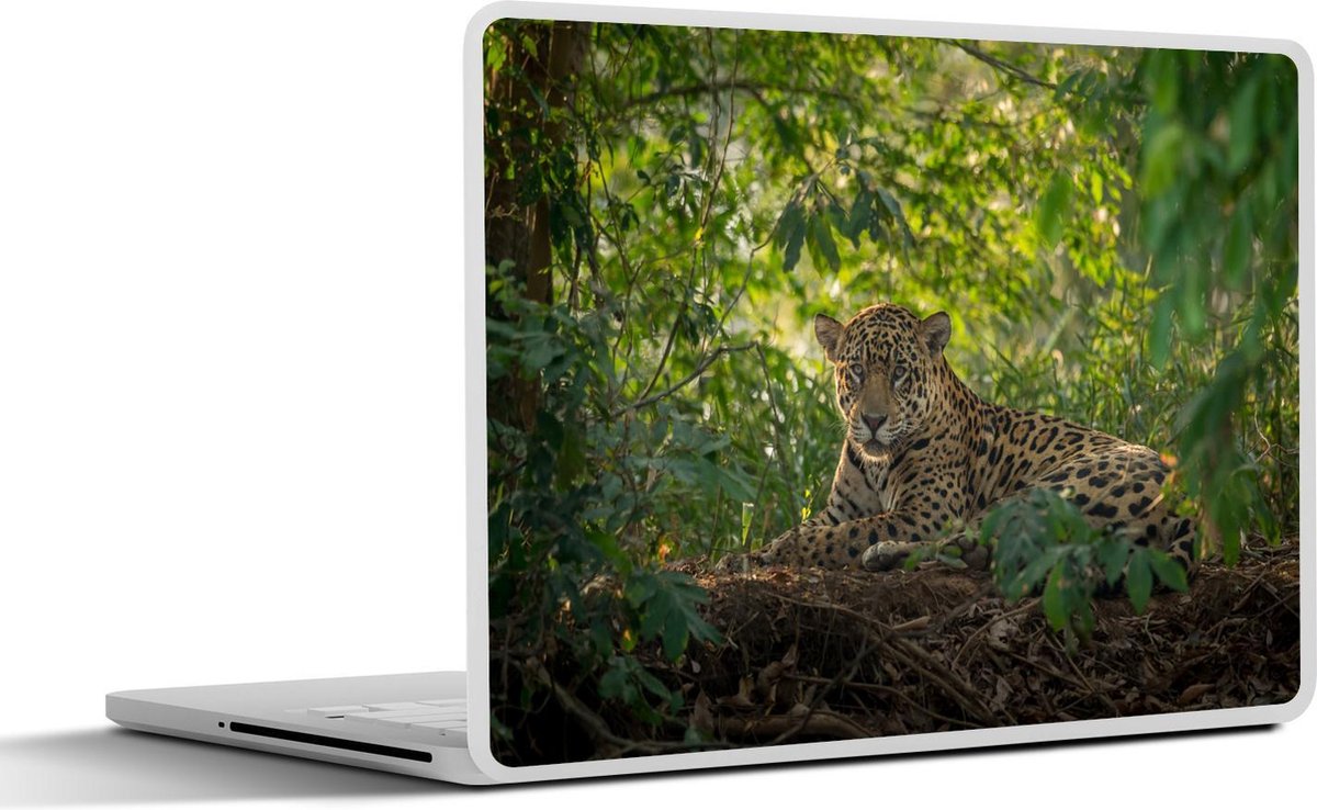 Laptop sticker - 15.6 inch - Jaguar in de jungle - 36x27,5cm - Laptopstickers - Laptop skin - Cover