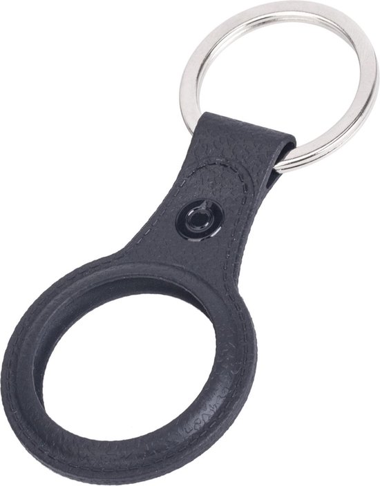 Airtag Keychain Case Zwart - Look cuir Airtag-Keychain Case Zwart - Air tag Keychain Case - Zwart Keychain Holder Airtag - 2 pièces
