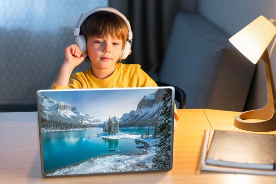 Sticker ordinateur portable - 11,6 pouces - Paysage - Neige - Hiver - Water - Berg