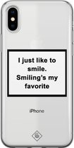 iPhone X/XS transparant hoesje - Always smiling | Apple iPhone Xs case | TPU backcover transparant