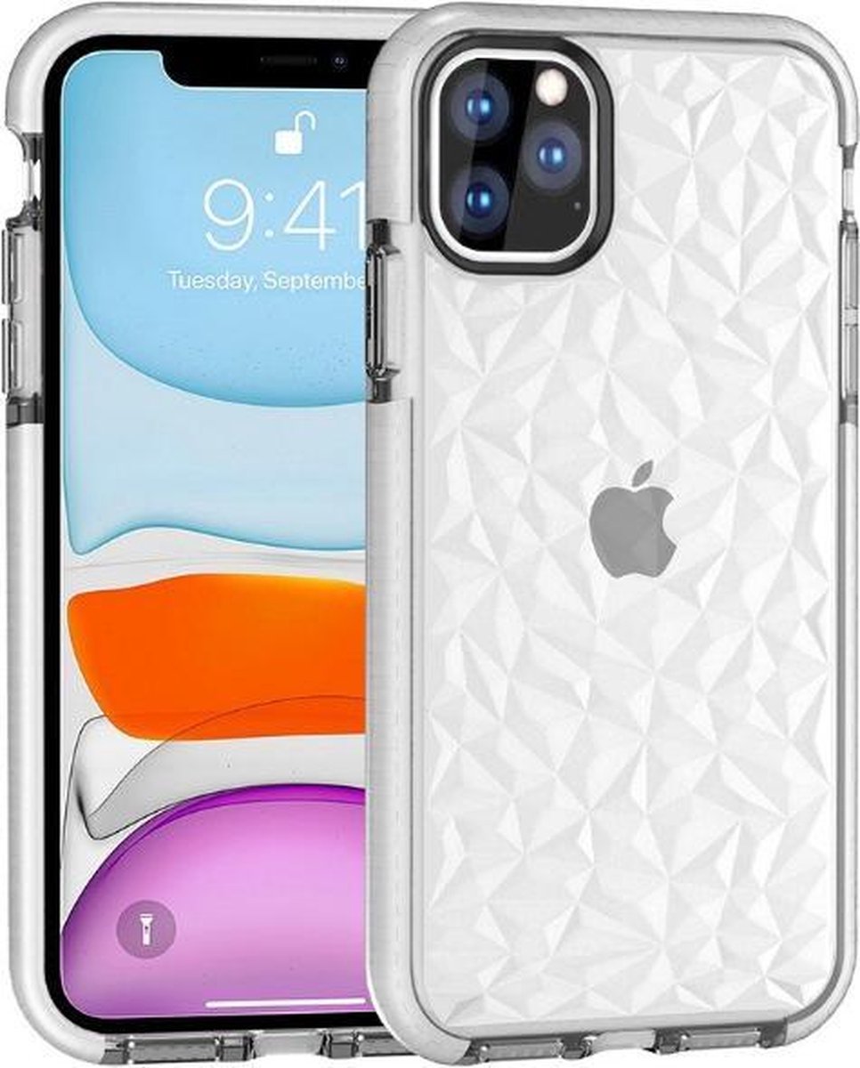 ShieldCase diamanten case geschikt voor Apple iPhone 11 Pro Max - wit