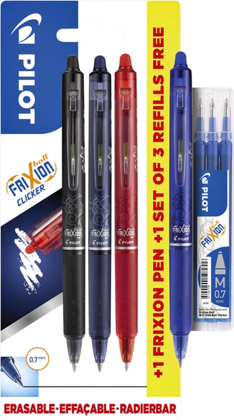 Pilot FriXion Clicker 0.7 3-set