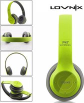 Lovnix P47 | Bluetooth koptelefoon | Draadloze headset | Wireless Headphones | Groen