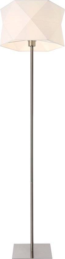 Vloerlamp - Staande lamp Narwa 1xE27 chroom en wit