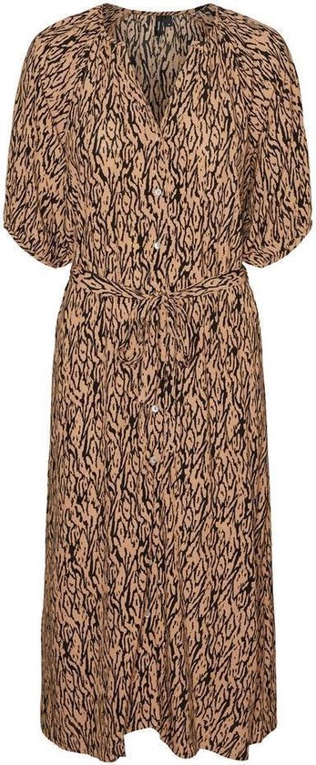 Vero Moda Dress Vmpilou Robe chemise 2/4 en mollet Wvn Ga 10249590 Tan/Pilou Taille femme - 40