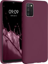 kwmobile telefoonhoesje voor Samsung Galaxy A02s - Hoesje voor smartphone - Back cover in bordeaux-violet
