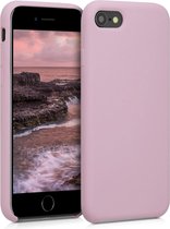 kwmobile telefoonhoesje geschikt voor Apple iPhone SE (2022) / iPhone SE (2020) / iPhone 8 / iPhone 7 - Hoesje met siliconen coating - Smartphone case in mauve