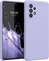kwmobile telefoonhoesje voor Samsung Galaxy A52 / A52 5G / A52s 5G - Hoesje met siliconen coating - Smartphone case in pastel-lavendel
