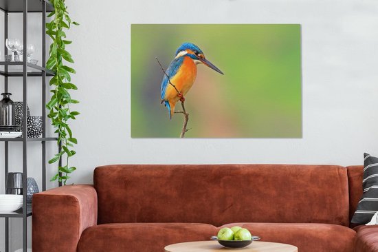 Tableau Tableau Martin-pêcheur - Animaux - Proie - 140x90 cm - Décoration murale