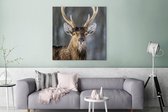 Peintures sur toile Cerf - Wit - Marron - 90x90 cm - Décoration murale