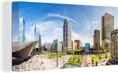 Canvas Schilderij Rotterdam - Centraal - Panorama - 40x20 cm - Wanddecoratie