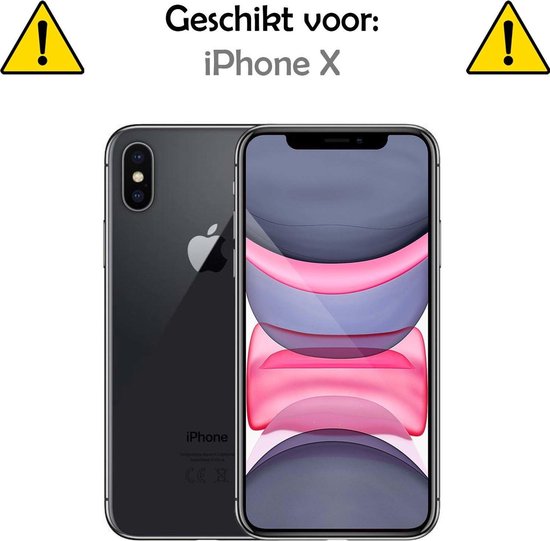 Coque iPhone X Siliconen iPhone X - Coque iPhone X Rose - 2 Pièces