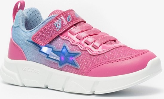 Geox meisjes sneakers met lichtjes - Roze - Maat 33 - Uitneembare zool | bol