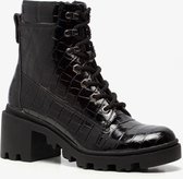 Madden Girl dames croco veterboots - Zwart - Maat 40