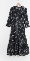 Sissy-Boy - Zwarte maxi jurk met all over bloemenprint