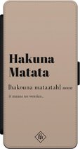 Samsung A51 bookcase leer hoesje - Hakuna Matata