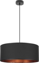 Moderne hanglamp met lampenkap koperenkleurige binnenzijde