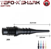 Bull´s Soft Tip Points Telfo-x Shark Black 22,4 mm 1000 pièces