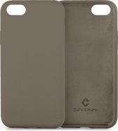 Coverzs Luxe Liquid Silicone case geschikt voor Apple iPhone SE 2020 / SE 2022 - grijs