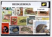 Egels – Luxe postzegel pakket (A6 formaat) : collectie van verschillende postzegels van egels – kan als ansichtkaart in een A6 envelop - authentiek cadeau - kado tip - geschenk - k