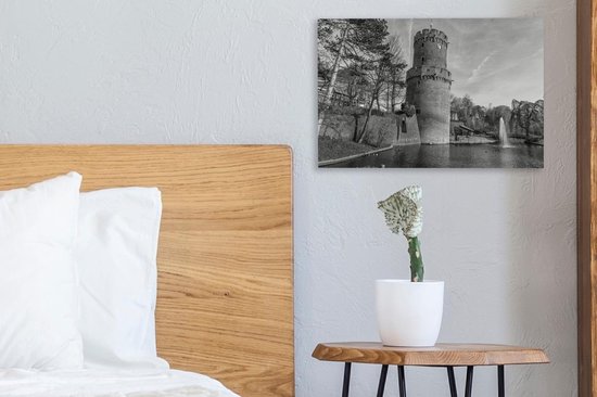 Canvas schilderij 30x20 cm - Wanddecoratie Nijmegen - Toren - Park - Muurdecoratie woonkamer - Slaapkamer decoratie - Kamer accessoires - Schilderijen op canvas