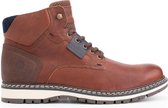 NoGRZ W.Arets hoge leren herensneakers - gevoerde veterschoenen - Cognac Bruin Leer - Maat 45