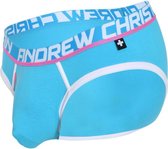 Andrew Christian Fly Tagless Brief w/ Almost Naked Blauw - MAAT M - Heren Ondergoed - Slip voor Man - Mannen Slip