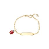 Favs meisjes I.D. Armband 9 karaat geelgoud One Size Rood 32014814